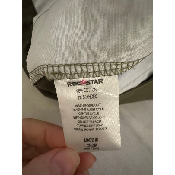 Red Star Olive Green Chino Shorts β Size 6 / 28 | NWT - Picture 6 of 6